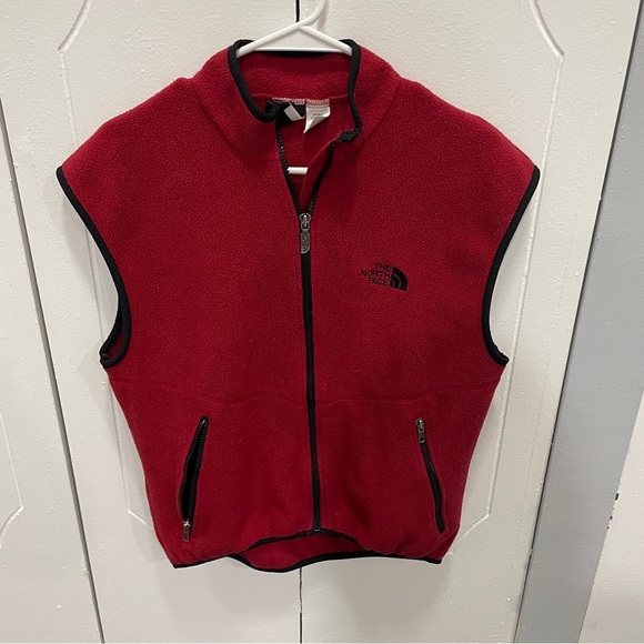 The North Face Other - The North Face Red Fleece Zippered Vest